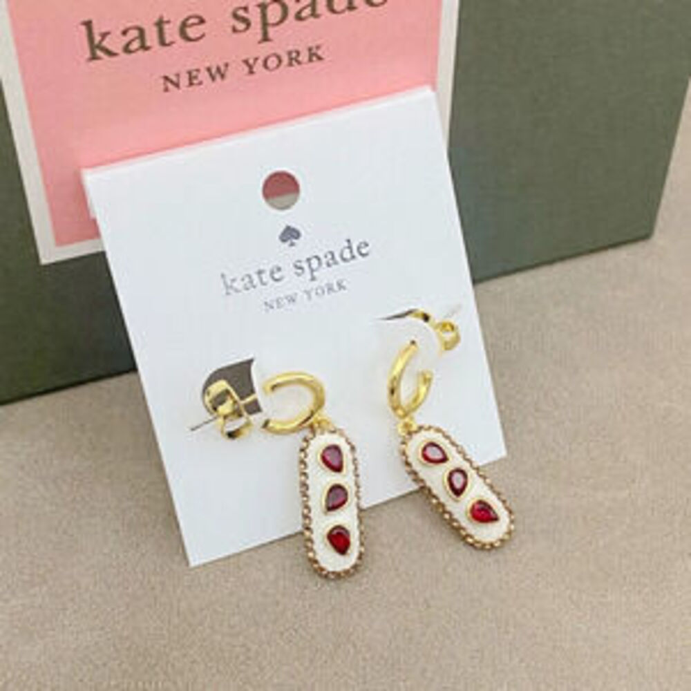 kate spade Bread Shaped Rhinestone Earrings